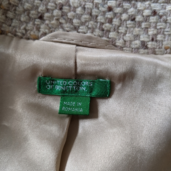 United Colors of Benetton Wool beige winter coat - Picture 4 of 7